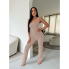 Foto van Unique The Label Dames Broek Bruin 2504/08 Molly Pants
