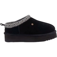 Warmbat Dames Mocassin Zwart KYN3713/99 Kynuna Plateau Tape