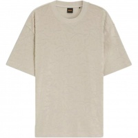 Boss Heren T-Shirt Bruin 50559227/070 Te Flower