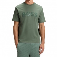 Boss Heren T-Shirt Groen 50547940/358 TS_Mirror Iconic
