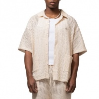 Equalite Heren Overshirt Wit EQ.25.2.13.20/110 LYRA KNITTED CROCHED SHIRT