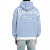 Represent Heren Trui Blauw Owners Club Script Hoodie
