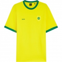 Boss Heren T-Shirt Geel 50562134/740 Ts Bb Bc Lux