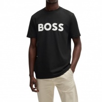 Boss Heren T-shirt Zwart 50481923/001 Thinking 1 10246016 01