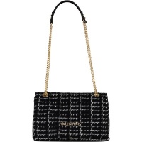 Valentino Dames Tas Zwart VBS9JP02/395 Tweed Flap Bag
