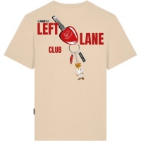 Baron Filou Heren T-shirt Bruin Left Lane Club