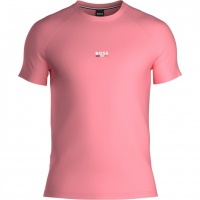 Boss Heren T-shirt Roze 50517970/685 T Shirt Rn Slim Fit
