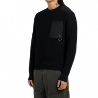 Moose Knuckles Heren Trui Zwart M35MK667G/292 Elowan Crew Neck Gold