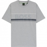 Boss Heren T-Shirt Grijs 50550113/042 Tee Iconic Zone