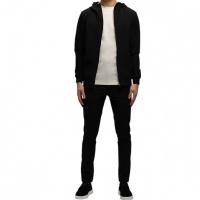 Tria d'oro Heren Jas Zwart TD2000/BLK Tracksuit Jacket with Hood