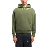 Palm Angels Heren Trui Groen PMBB17DS26FLE007/5614 Neck Logo Regular