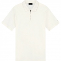 Tria d'oro Heren Polo Wit TD1300/WHT Polo Zip Short Sleeve