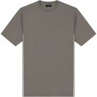 Tria D'Oro Heren T-shirt Bruin TRTP/TAU Travel T-Shirt Piped