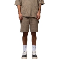 Equalite Heren Korte Broek Bruin EQ.25.2.8.21/170 LYRA KNITTED CROCHED SHORTS