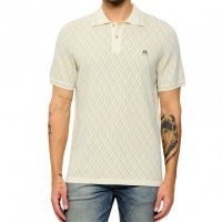 Moose Knuckles Heren Polo Bruin M16MK650H/1925 Apex Knit Polo Mono