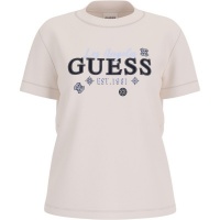 Guess Dames T-shirt Wit V6GI02-K2963/G012 Agnes Ss Cn T-Shirt
