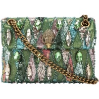 Kurt Geiger Dames Tas Groen 5018275609/690 Sequin Mini Kensington