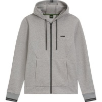 Boss Heren Vest Grijs 50542974/042 FZ Hoodie Zone