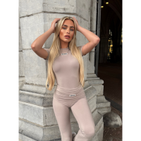 Unique The Label Dames T-shirt Bruin 2504-02/MOC Nena