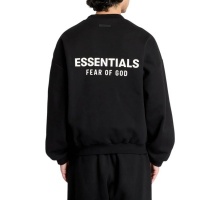 Fear Of God Essentials Heren Trui Zwart Crewneck Black/White