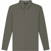Tria d'Oro Heren Overhemd Bruin BLSP/Taupe Buttoned