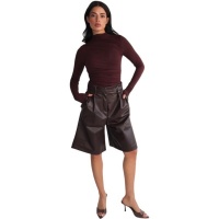 Unique The Label Dames Korte Broek Bruin 2512-06/BRWN Novie Jort