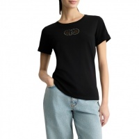 Liu Jo Dames T-shirt Zwart TA5180-JS923/M9308 Ecs T-Shirt Moda M/C