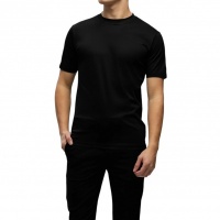 Tria D'oro Heren T-shirt Zwart TD1000/BLK Slim Fit T-Shirt