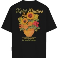 Xplct Heren T-shirt Zwart 2604-02/10 Flowers