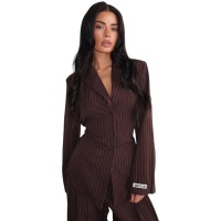 Unique The Label Dames Blouse Bruin Rosie