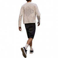 The Couture Club Heren T-shirt Wit TCCM3184 Slub Long Sleeve