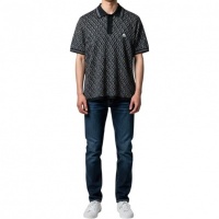 Moose Knuckles Heren Polo Zwart M16MK650H/1918 Apex Knit Polo Mono