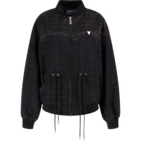 Guess Dames Jas Zwart V5YL11-WHFU0/Blk 4G Aop Full Zip Jacket