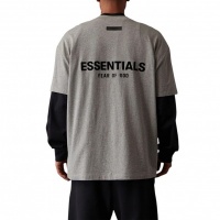 Fear Of God T-shirt Grijs Dark Oatmeal