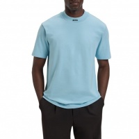 Boss Heren T-Shirt Blauw 50551139/455 Tee Collar Zone