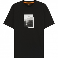 Boss Heren T-Shirt Zwart 50554640/001 Te_brokenice