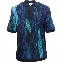 Carlo Colucci Heren Polo Blauw C10102/101