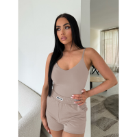 Unique The Label Dames Korte Broek Bruin 2504-09/MOC Molly