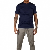Tria D'oro Heren T-shirt Blauw TD1000/BLU Slim Fit T-Shirt