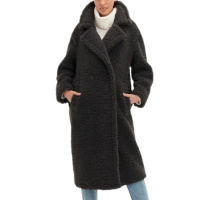 Ugg Dames Jas Zwart 1120631/BLK Gertrude Long Teddy Coat