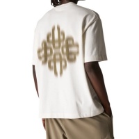 The Couture Club Heren T-shirt Wit Khaki TCCM2977 Motion Blurred Emblem