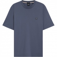 Boss Heren T-Shirt Blauw 50555844/466 C Taut
