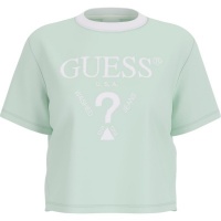 Guess Dames T-shirt Groen V5GI18I3Z14/A83N Filanta Crop Tee