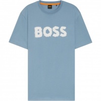 Boss Heren T-Shirt Blauw 50554616/451 Te_Frozen