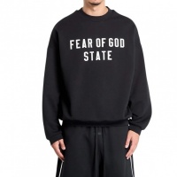 Fear Of God Essentials Heren Trui Zwart Crewneck Black/White