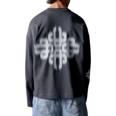Foto van The Couture Club heren T-shirt grijs TCCM3190 Motion Blurred