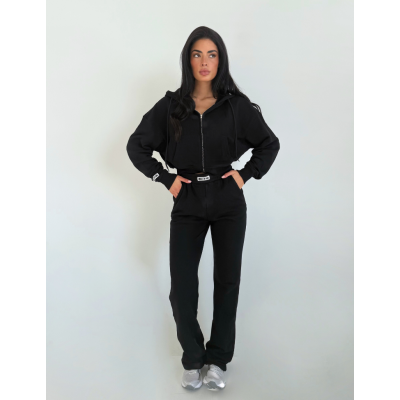 Foto van Unique The Label Dames Broek Zwart 1000-08/BLK Molly Pants