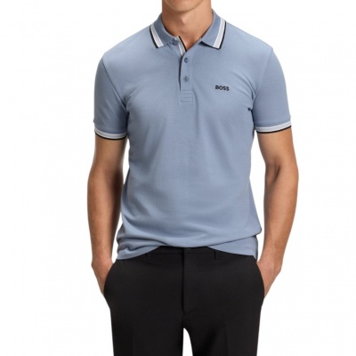Foto van Boss Heren Polo Blauw 50469055/490 Paddy