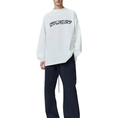 Foto van Fear Of God T-shirt Wit 90s Longsleeve Tee Ivory