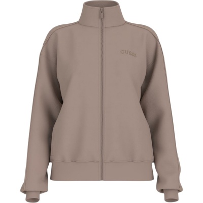 Guess Dames Vest Bruin V5BQ15KCX22/G1K8 Octavia High Neck Full-Zip Swe Foto van Guess Dames Vest Bruin V5BQ15KCX22/G1K8 Octavia High Neck Full-Zip Swe